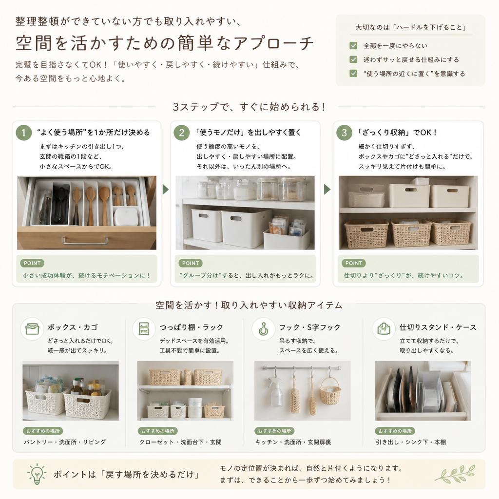 4. 片付けが苦手でもできる簡単な工夫