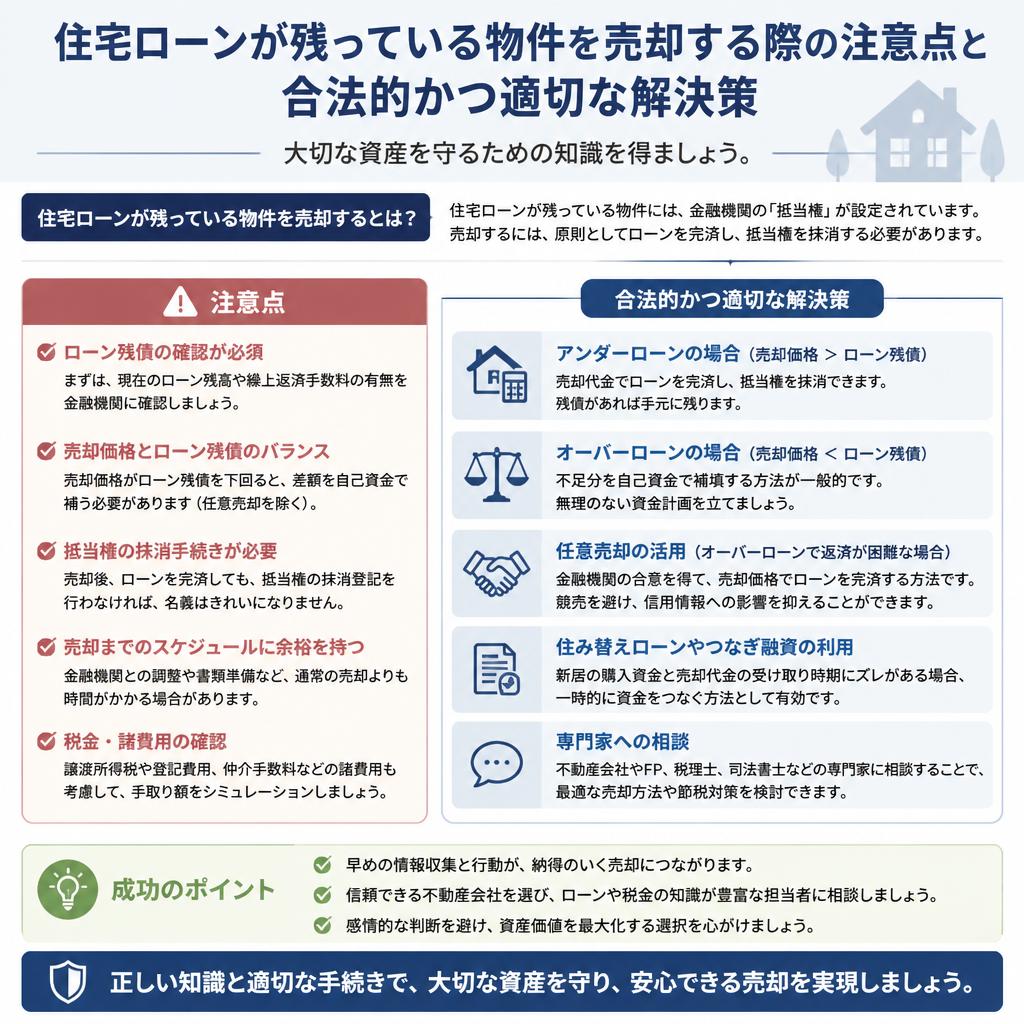 住宅ローンの残債がある場合の対処法