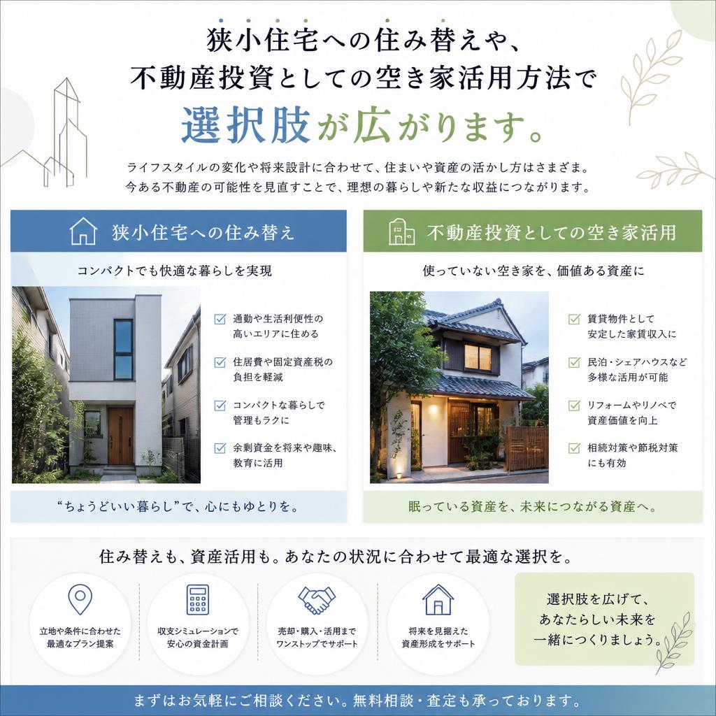住み替え・空き家活用の選択肢