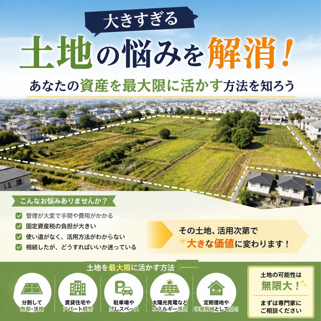 大きすぎる土地の悩みを解消！あなたの資産を最大限に活かす方法を知ろう