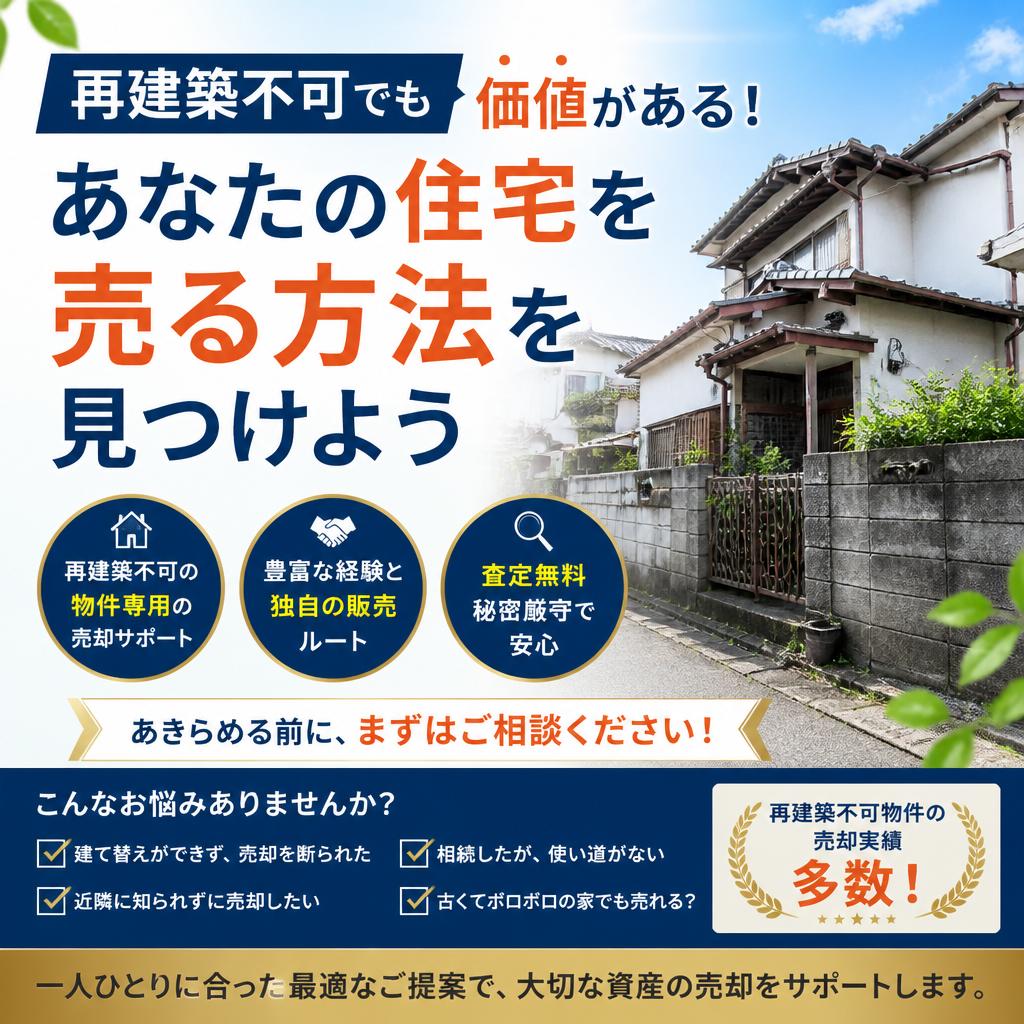 再建築不可でも価値がある！あなたの住宅を売る方法を見つけよう
