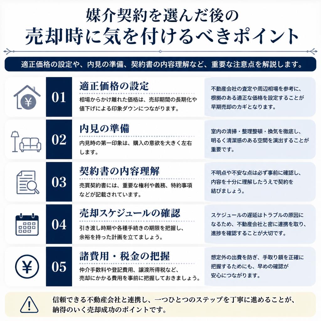売却時に注意すべきポイント