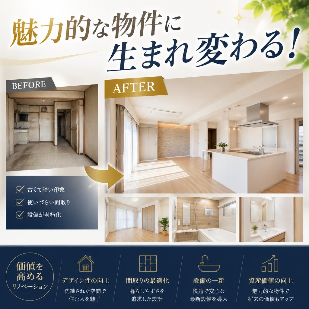 魅力的な物件に生まれ変わる！
