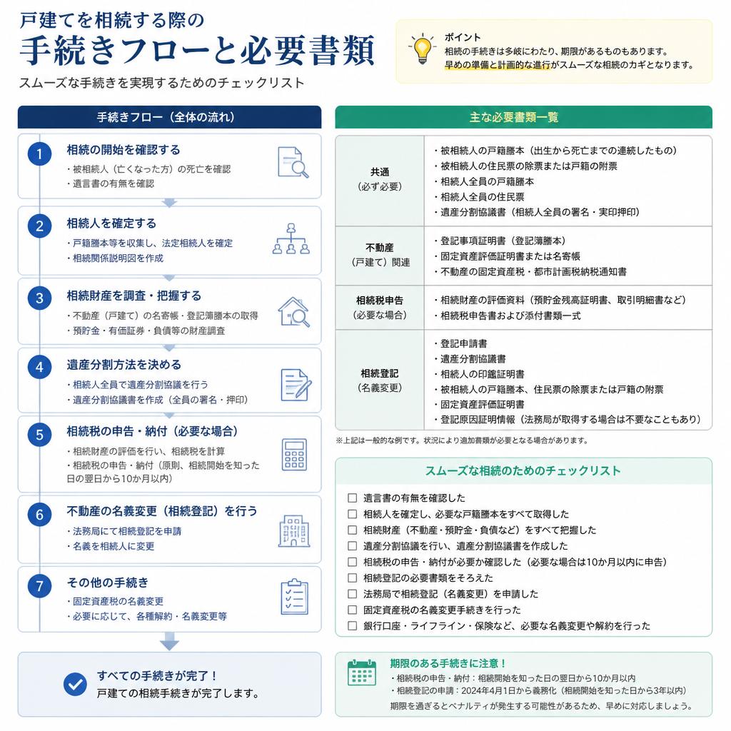 戸建ての相続手続きと必要書類
